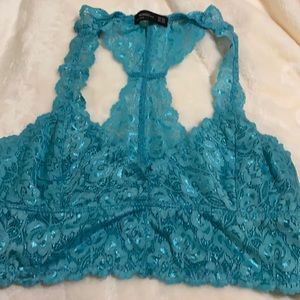 Aqua lace bralette